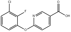 6-(3-CHLORO-2-FLUOROPHENOXY)NICOTINIC ACID 结构式