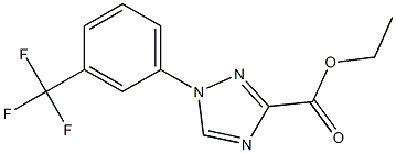 1-(3-(三氟甲基)苯基)-1H-1,2,4-三唑-3-甲酸乙酯 结构式