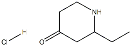 2-乙基-4-哌啶酮盐酸盐 结构式