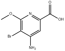 4-AMINO-5-BROMO-6-METHOXYPICOLINIC ACID 结构式