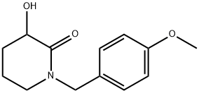 3-羟基-1-(4-甲氧基苄基)哌啶-2-酮 结构式