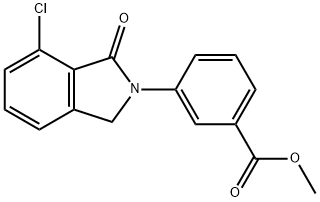 3-(7-氯-1-氧代异吲哚啉-2-基)苯甲酸甲酯 结构式