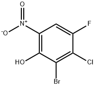 2-溴-3-氯-4-氟-6-硝基苯酚 结构式