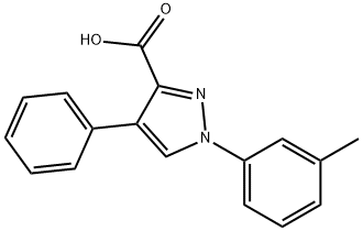 4-苯基-1-(M-甲苯基)-1H-吡唑-3-羧酸 结构式