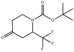 4-氧代-2-(三氟甲基)哌啶-1-羧酸叔丁酯 结构式