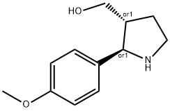 (2R,3R)-REL-2-(4-甲氧基苯基)-3-吡咯烷甲醇 结构式