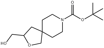 N-BOC-3-羟甲基-2-氧杂-8-氮杂螺[4.5]癸烷 结构式