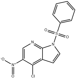 1-(苯磺酰基)-4-氯-5-硝基-1H-吡咯并[2,3-B]吡啶 结构式