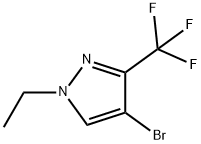 4-BroMo-1-ethyl-3-(trifluoroMethyl)pyrazole 结构式