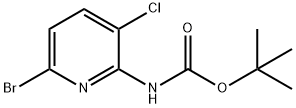 (6-溴-3-氯吡啶-2-基)氨基甲酸叔丁酯 结构式