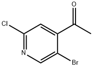 1-(5-溴-2-氯吡啶-4-基)乙烷-1-酮 结构式
