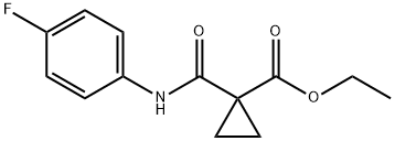 1 - (4 -甲酰氟苯基)环丙烷羧酸乙酯 结构式
