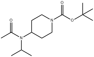 4-(N-异丙基乙酰氨基)哌啶-1-甲酸叔丁酯 结构式