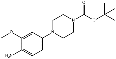 4-(4-氨基-3-甲氧基苯基)哌嗪-1-羧酸叔丁酯 结构式