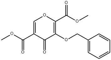 4-氧代-3-苄氧基-4H-吡喃-2,5-二甲酸二甲酯 结构式