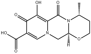 (S)-7-羟基-6,8-二氧-3,4,6,8,12,12A-六氢-9-羧基-2H-吡啶并[1',2':4,5]吡嗪并[2,1-B][1,3] 噁嗪烷 结构式