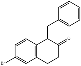 6-溴-3,4-二氢-1-(苯基甲基)-2(1H)-萘酮 结构式