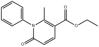 1,6-二氢-2-甲基-6-氧代-1-苯基-3-吡啶羧酸乙酯 结构式