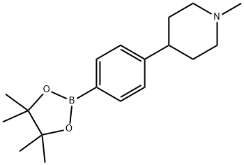 4-(1-甲基-4-哌啶基)苯硼酸频哪醇酯 结构式