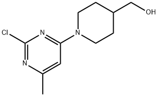 (1-(2-氯-6-甲基嘧啶-4-基)哌啶-4-基)甲醇 结构式