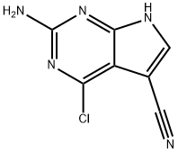 2-氨基-4-氯-7H-吡咯并[2,3-D]嘧啶-5-腈 结构式