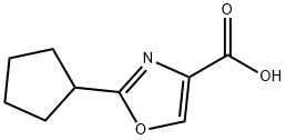 2-Cyclopentyl-4-oxazolecarboxylic Acid 结构式