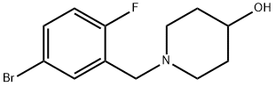 1-(5-溴-2-氟苯甲基)哌啶-4-醇 结构式