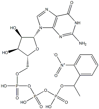P(3)-1-(2-nitro)phenylethylguanosine 5'-O-triphosphate 结构式
