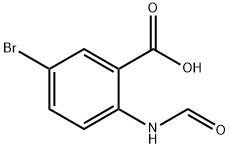 5-溴-2-甲酰胺基苯甲酸 结构式