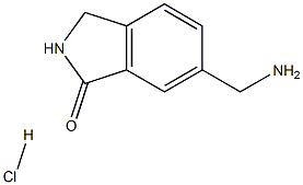6-(氨基甲基)异吲哚啉-1-酮盐酸盐 结构式