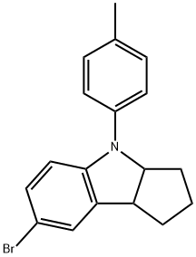 7-溴-1,2,3,3A,4,8B-六氢-4-(4-甲基苯基)环戊二烯并[B]吲哚 结构式