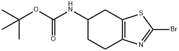 (2-溴-4,5,6,7-四氢苯并[D]噻唑-6-基)氨基甲酸叔丁酯 结构式