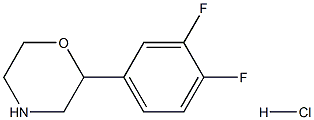 2-(3,4-二氟苯基)吗啉盐酸盐 结构式