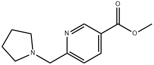6-(吡咯烷-1-基甲基)烟酸甲酯 结构式