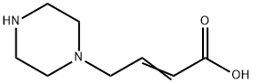 4-(1-哌嗪基)-2-丁烯酸 结构式