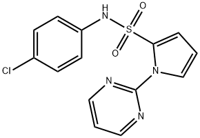 N-(4-chlorophenyl)-1-(pyriMidin-2-yl)-1H-pyrrole-2-sulfonaMide 结构式