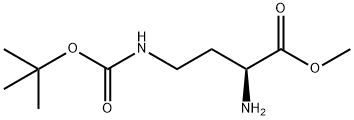 (2S)-2-氨基-4-[(叔丁氧羰基)氨基]丁酸甲酯 结构式