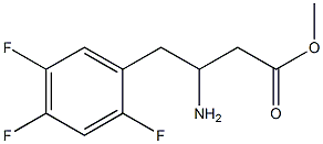 3-氨基-4-(2,4,5-三氟苯基) 丁酸甲酯 结构式