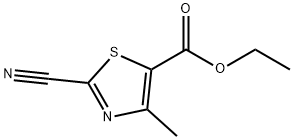 2-Cyano-4-methyl-thiazole-5-carboxylic acid ethyl ester 结构式