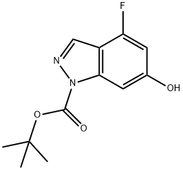 4-氟-6-羟基-1H-吲唑-1-羧酸叔丁酯 结构式