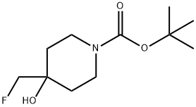 1-Boc-4-(fluoroMethyl)-4-hydroxypiperidine 结构式