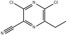 3,5-二氯-6-2-乙基吡嗪-2-甲腈 结构式