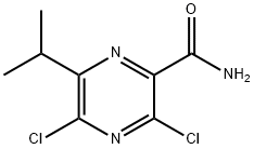 3,5-二氯-6-异丙基吡嗪-2-甲酰胺 结构式