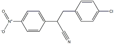 3-(4-氯苯基)-2-(4-硝基苯基)丙腈 结构式