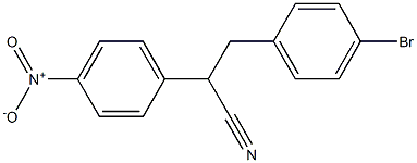 3-(4-溴苯基)-2-(4-硝基苯基)丙腈 结构式