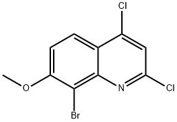 8-溴-2,4-二氯-7-甲氧基喹啉 结构式