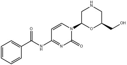 N-[1,2-dihydro-1-[(2R,6S)-6-(hydroxyMethyl)-2-Morpholinyl]-2-oxo-4-pyriMidinyl]- BenzaMide 结构式