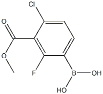 (4-氯-2-氟-3-(甲氧基羰基)苯基)硼酸 结构式