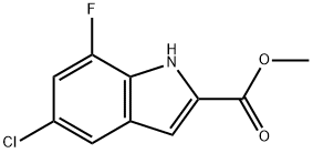 5-氯-7-氟-1H-吲哚-2-甲酸乙酯 结构式