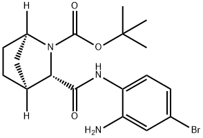 2-氮杂双环[2.2.1] HEPTANE-2-CARBOXYLIC酸,3 - [ [(2-AMINO-4-BROMOPHENYL)羰基]氨基]甲基酯,(1R,3S,4S)— 结构式